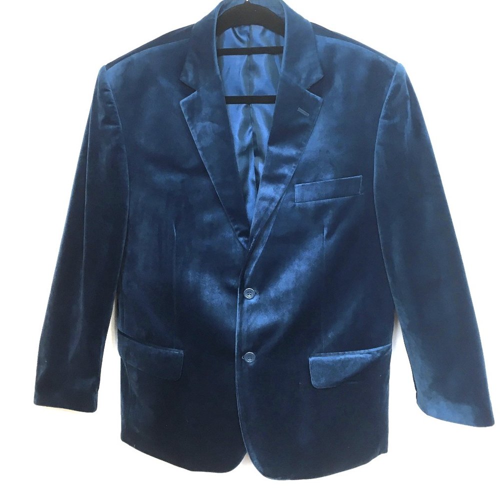 Blue Velvet Sport Coat Suit Jacket Irvine Park